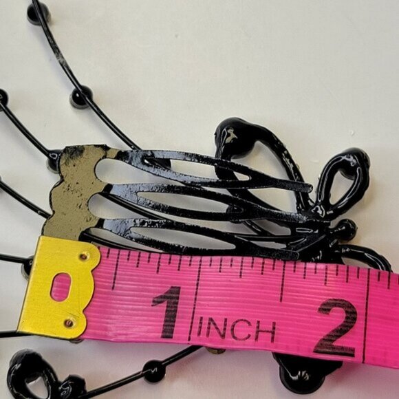 Crystal Studded Butterfly Hair Comb Wedding HairComb Bridal HairClip - Picture 10 of 10